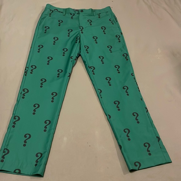 BATMAN FUN FUN  Super Cute  Green color Mens Pants size 34” - Picture 2 of 16